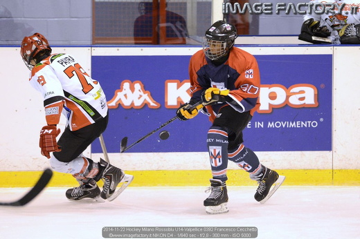 2014-11-22 Hockey Milano Rossoblu U14-Valpellice 0392 Francesco Cecchetto